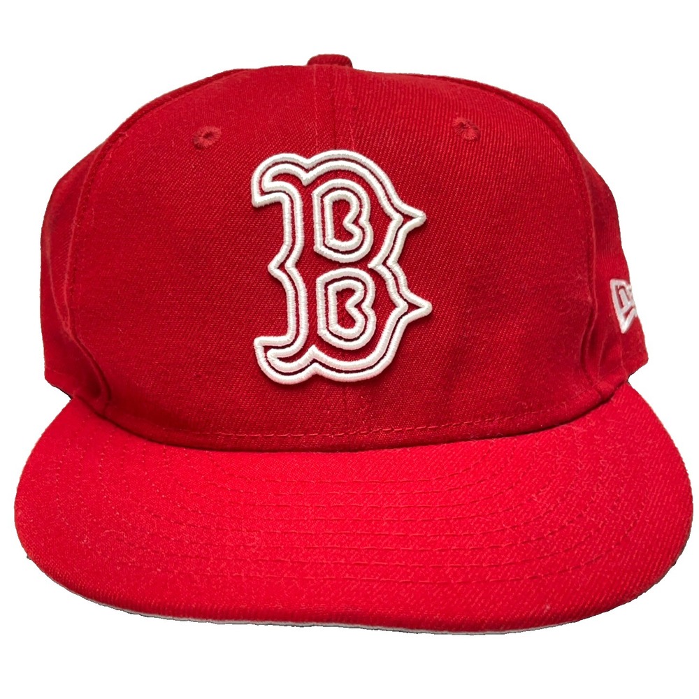 Boston Red Sox Snapback Hat Cap Red White Plain Logo 9Fifty MLB Baseball Adult
